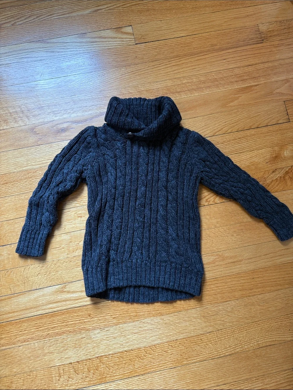 Old Navy Dark Charcoal Cable-Knit Turtleneck Sweater